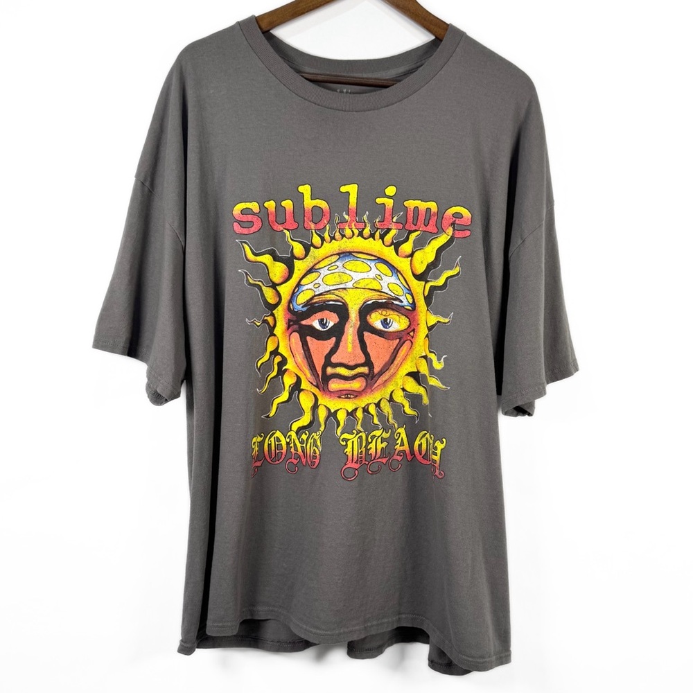 Sublime Mens Graphic Print Band Tee Gray